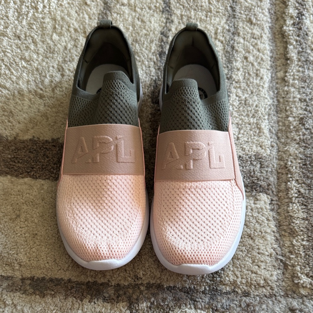 APL Women's Pink and Olive Slip-On Sneakers